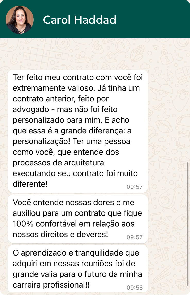 Depoimento de Carol Haddad